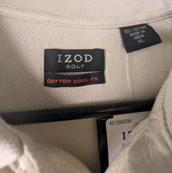Izod Golf Light Tan Polo Shirt - Picture 2 of 3